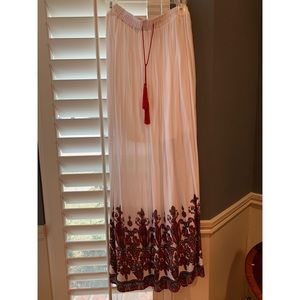 Floor length boho skirt